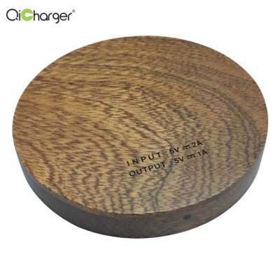 Wood Wireless Charger Pad with 5W Charging for iPhone 8 X Samsung 5V1A Charge Mobile Phone USB QI Device