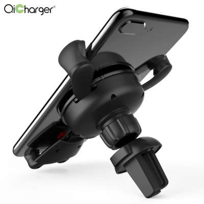 Car Gravity Phone Holder Wireless Charger For iPhone 8 Plus XR XS Max X Qi Fast Wireless Car Charger For Samsung Galaxy Note