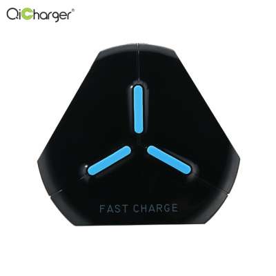 Portable charger 10W Qi Wireless Charger Induction Fast Wireless Charging Pad for Samsung Huawei Xiaomi