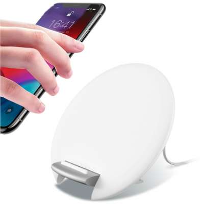 New foldable 10W fast qi wireless charger stand for mobile phone