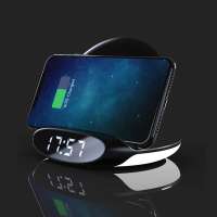 15W 10W wireless charger with alarm clock for phone/huawei/xiaomi/samsung