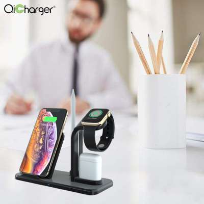 Fast charging station qi Wireless Charger for Huawei Samsung Iphone airpod apple pen