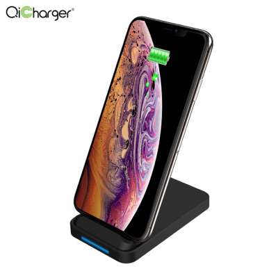 Wholesale Qi Standard Portable 10W Dual Coil Mobile Phone Wireless Charger Stand For iphone/samsung