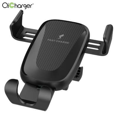 Gravity 10w fast qi car wireless charger car  holder for iphone samsung huawei