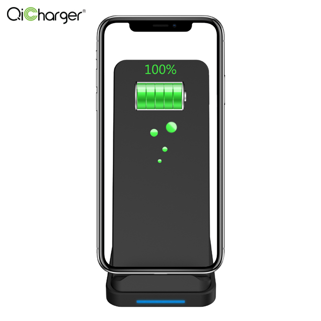 portable Wireless Charger Qi Certified 10W 15W Fast Wireless Charging Stand Compatible for iPhone for Samsung